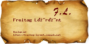 Freitag Lóránt névjegykártya